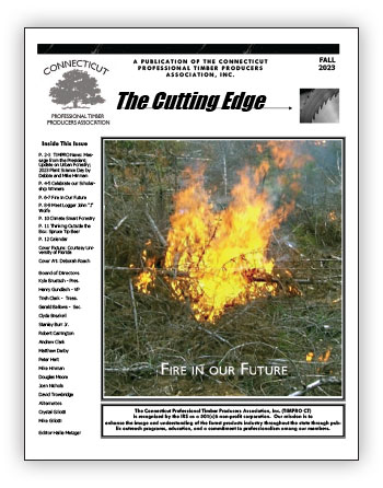 Fall issue of The Cutting Edge, the Connecticut Timber Producers magazine